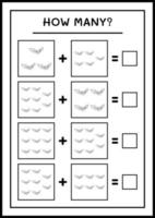 combien de baies de houx, jeu pour enfants. illustration vectorielle, feuille de calcul imprimable vecteur