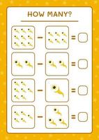 combien d'oeil, jeu pour les enfants. illustration vectorielle, feuille de calcul imprimable vecteur