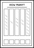 combien d'épée, jeu pour les enfants. illustration vectorielle, feuille de calcul imprimable vecteur