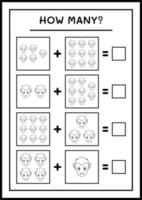 combien de vampire, jeu pour enfants. illustration vectorielle, feuille de calcul imprimable vecteur