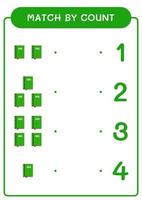 match par nombre de cahier, jeu pour enfants. illustration vectorielle, feuille de calcul imprimable vecteur