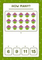 combien d'épouvantail, jeu pour enfants. illustration vectorielle, feuille de calcul imprimable vecteur