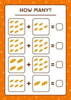 combien de bonbons, jeu pour enfants. illustration vectorielle, feuille de calcul imprimable vecteur