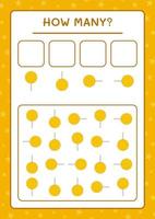 combien de sucette, jeu pour enfants. illustration vectorielle, feuille de calcul imprimable vecteur