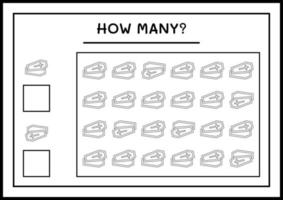 combien de cercueil, jeu pour enfants. illustration vectorielle, feuille de calcul imprimable vecteur