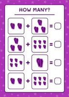 combien de cercueil, jeu pour enfants. illustration vectorielle, feuille de calcul imprimable vecteur