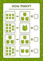 combien de poupée, jeu pour enfants. illustration vectorielle, feuille de calcul imprimable vecteur