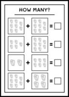 combien de cercueil, jeu pour enfants. illustration vectorielle, feuille de calcul imprimable vecteur