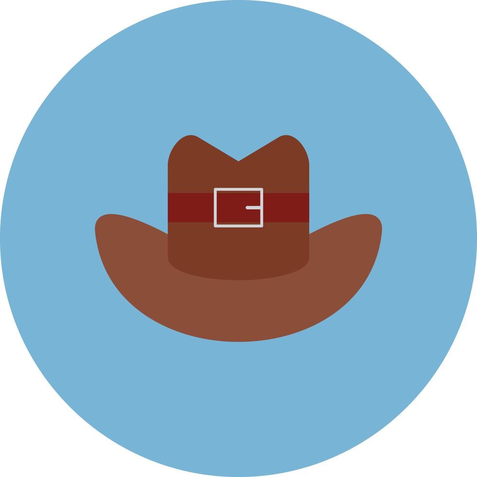 chapéu de cowboy círculo plano multicolorido vetor