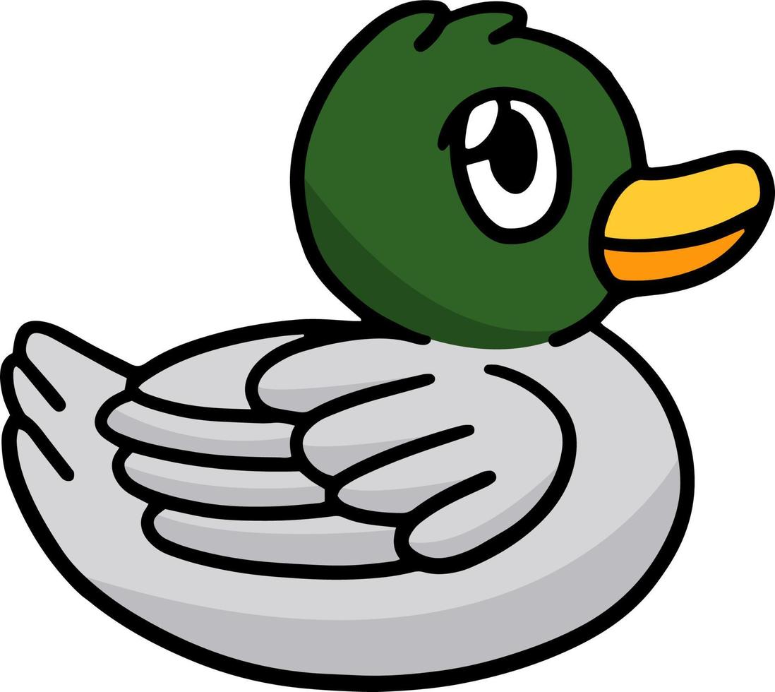 ilustração de clipart colorida de desenho de animal de pato vetor