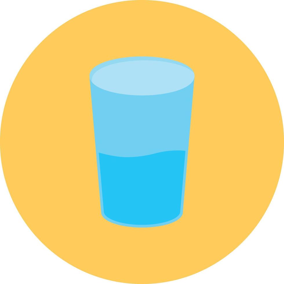 copo de água círculo plano multicolorido vetor