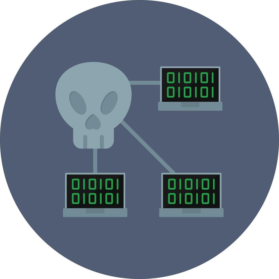 hacking círculo plano multicolorido vetor