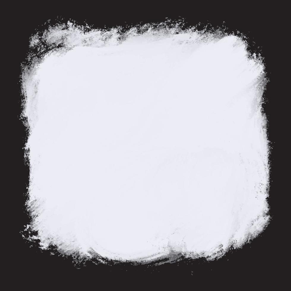 tinta acrílica de óleo branco sobre fundo preto. textura de pintura de pincel de arte branca para banner de venda e cartão de visita. ilustrador vetorial. vetor