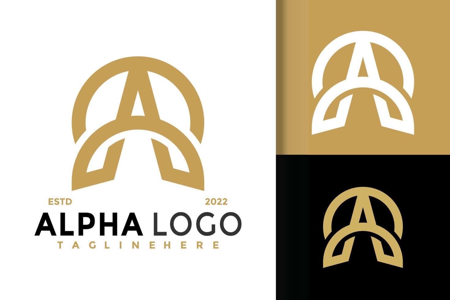 letra um design de logotipo alfa, vetor de logotipos de identidade de marca, logotipo moderno, modelo de ilustração vetorial de designs de logotipo