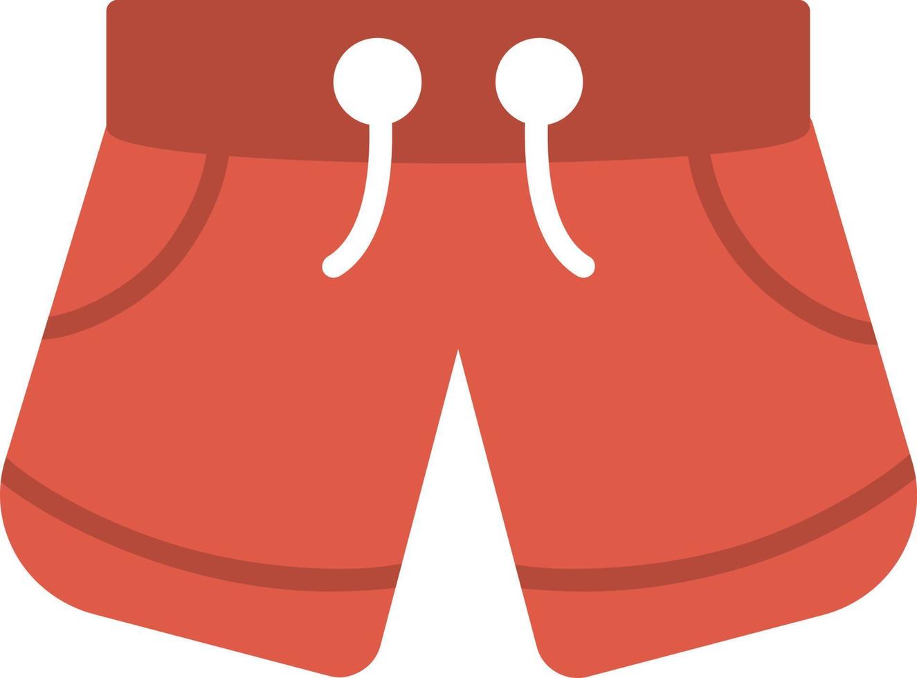 ícone plano de shorts vetor