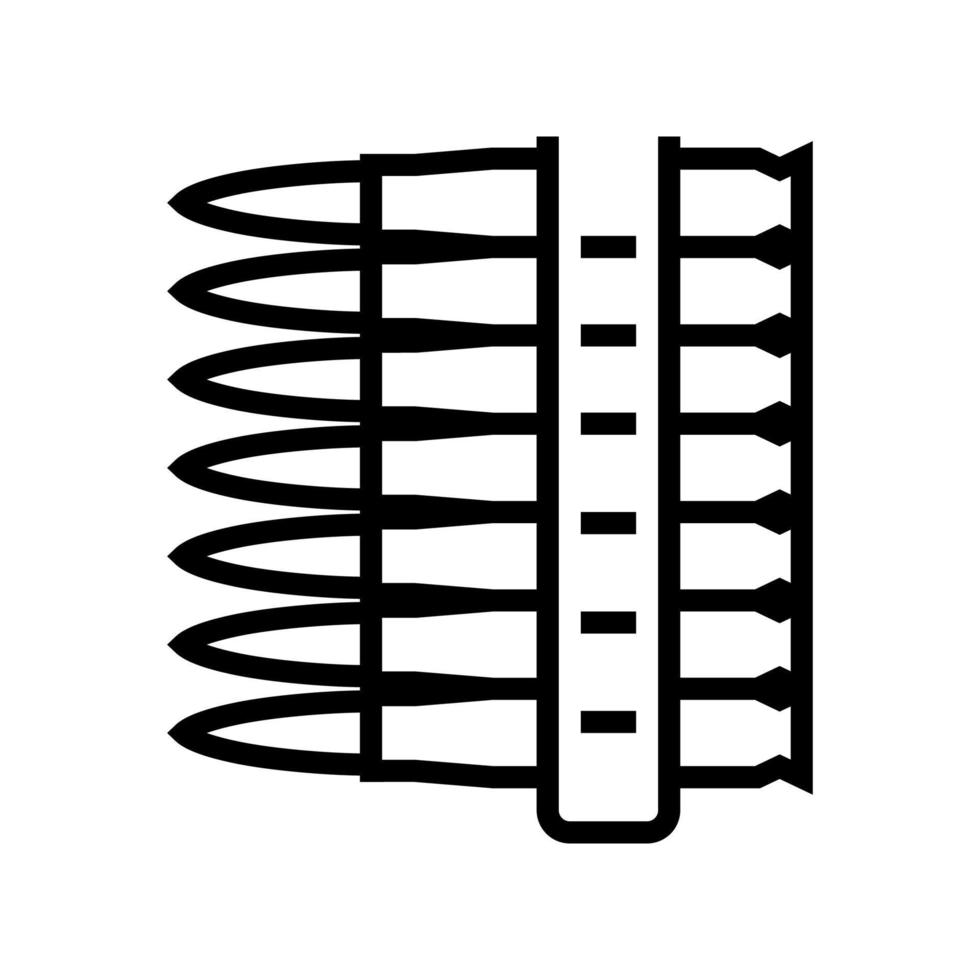 ilustração vetorial de ícone de linha de clipe de bala vetor