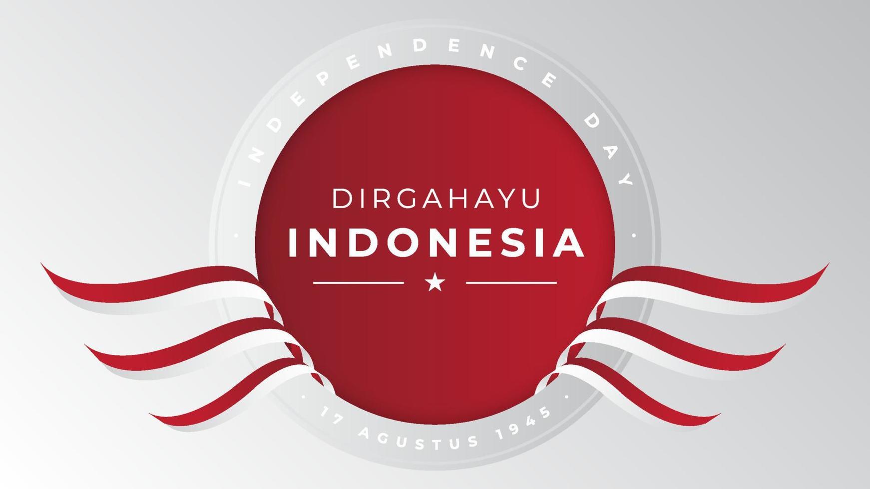 desenho de plano de fundo do dia da independência da indonésia vetor