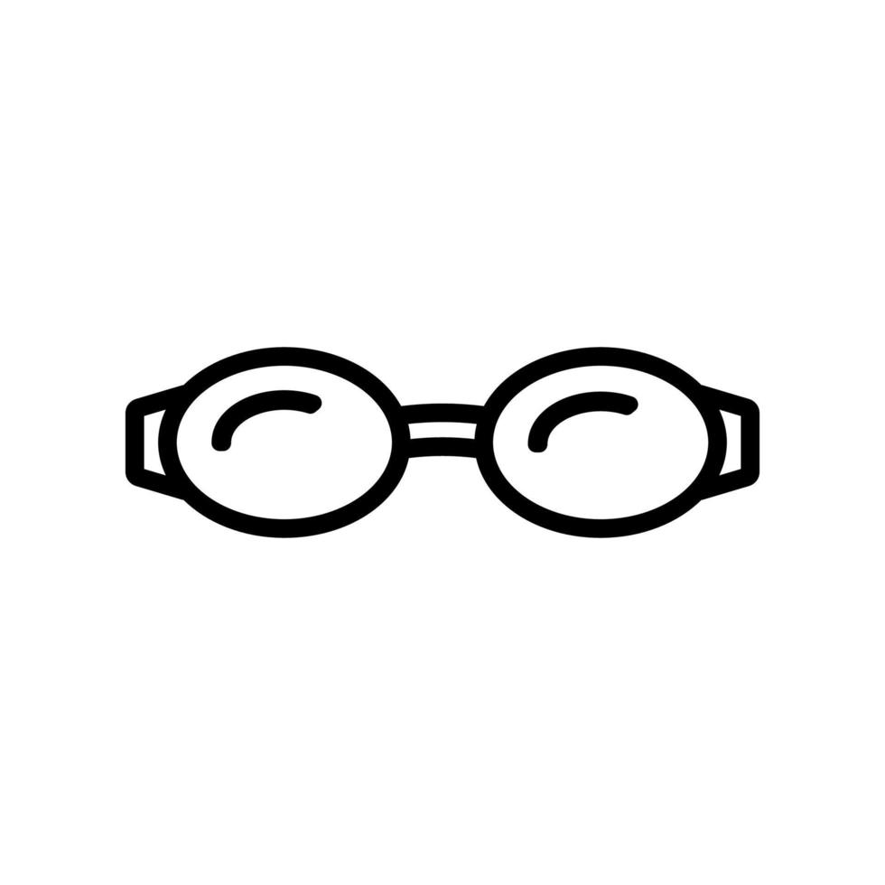 vetor de ícone de óculos de natação. ilustração de símbolo de contorno isolado