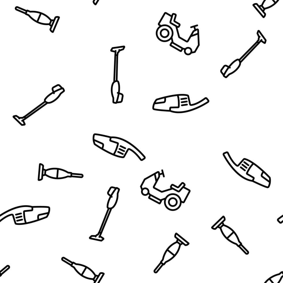 conjunto de ícones de coleção de aspirador de pó molhado vetor