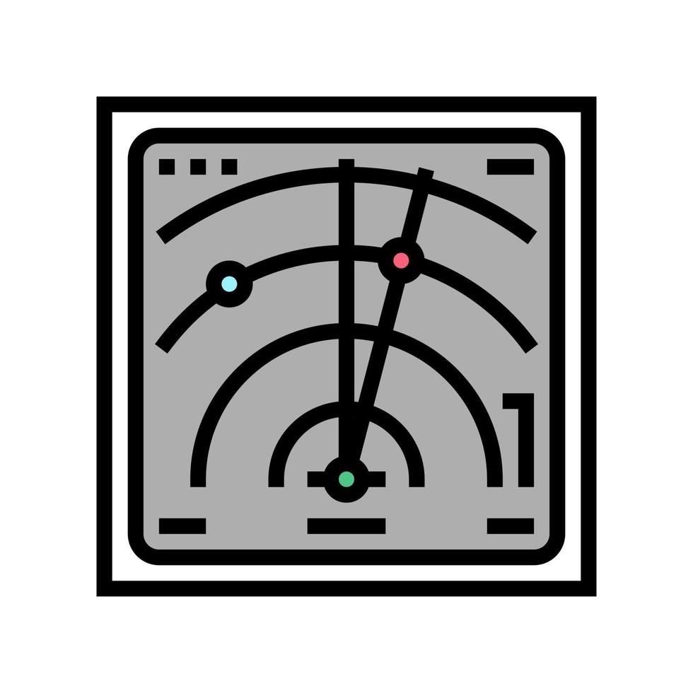 ilustração em vetor ícone de cor de tecnologia de localização de radar