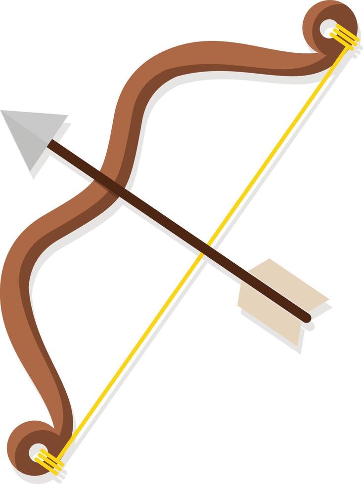 ilustração vetorial de arco de madeira vetor