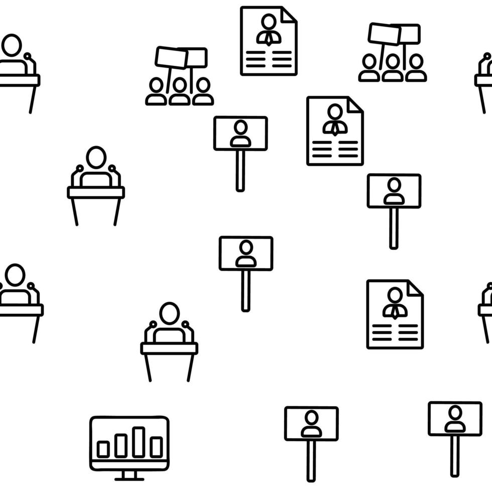 padrão sem emenda de vetor de eleição política