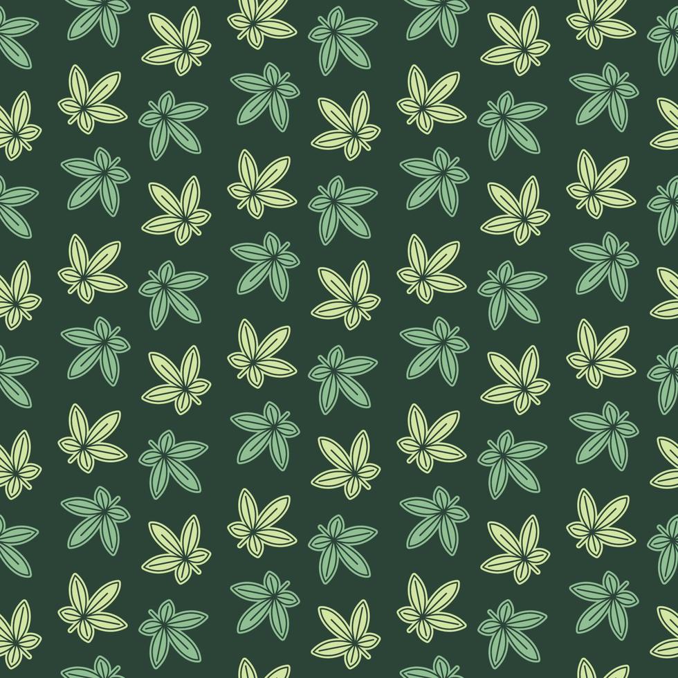 papel de parede padrão sem costura de folhas verdes vetor