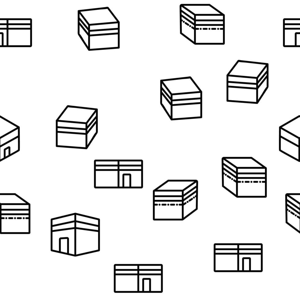 padrão sem emenda de vetor de construção religiosa islâmica de Makkah