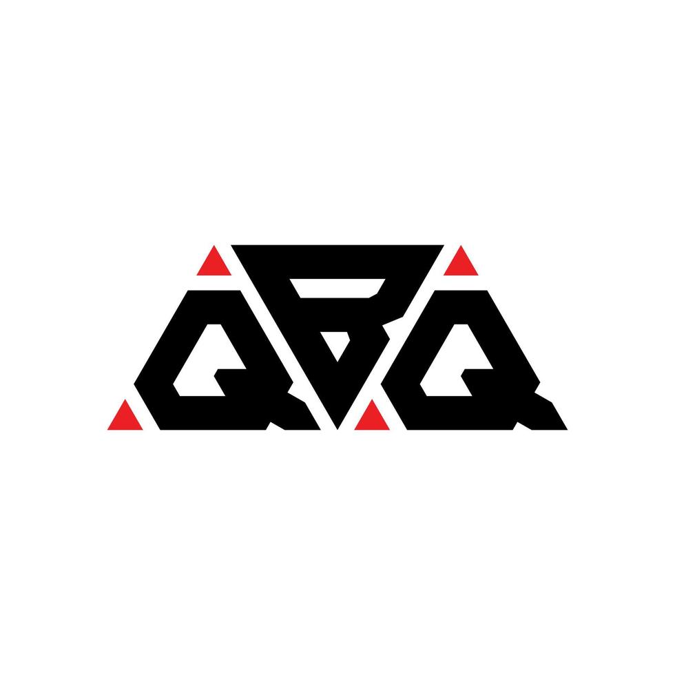 design de logotipo de letra de triângulo qbq com forma de triângulo. monograma de design de logotipo de triângulo qbq. modelo de logotipo de vetor de triângulo qbq com cor vermelha. logotipo triangular qbq logotipo simples, elegante e luxuoso. qbq
