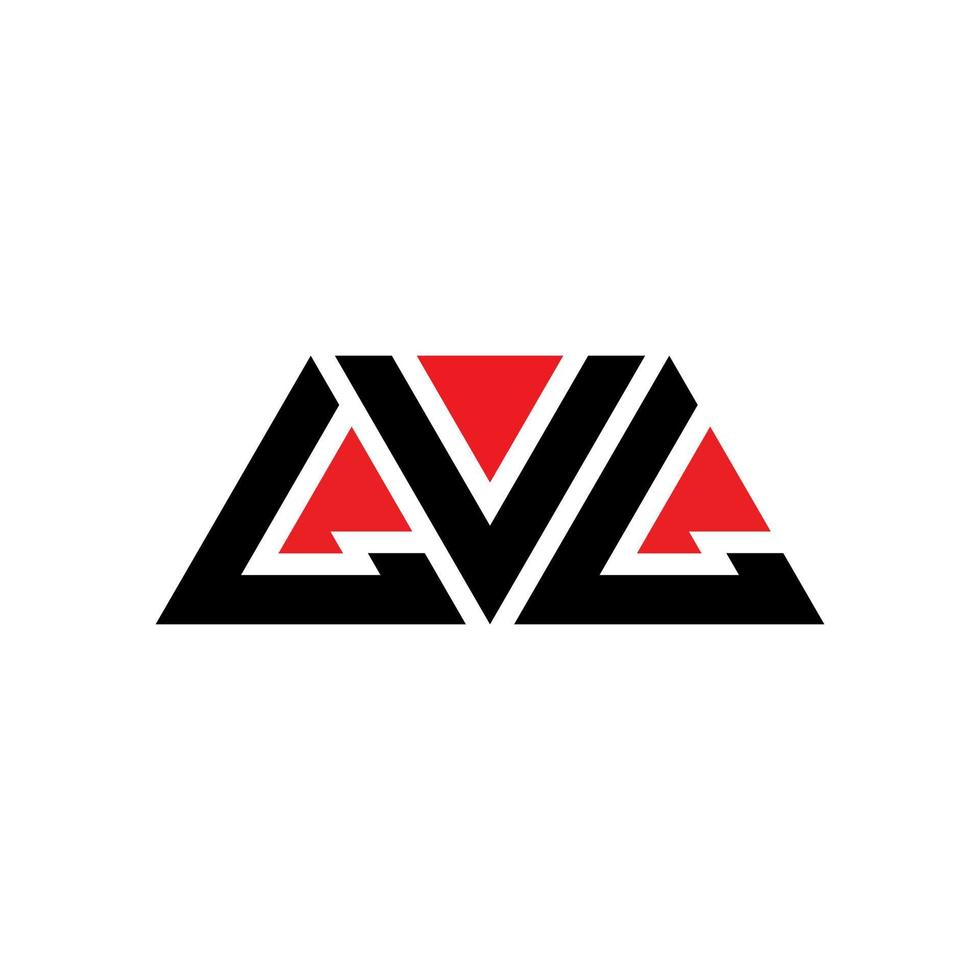 design de logotipo de letra de triângulo lvl com forma de triângulo. monograma de design de logotipo de triângulo lvl. modelo de logotipo de vetor de triângulo lvl com cor vermelha. lvl logotipo triangular logotipo simples, elegante e luxuoso. nível