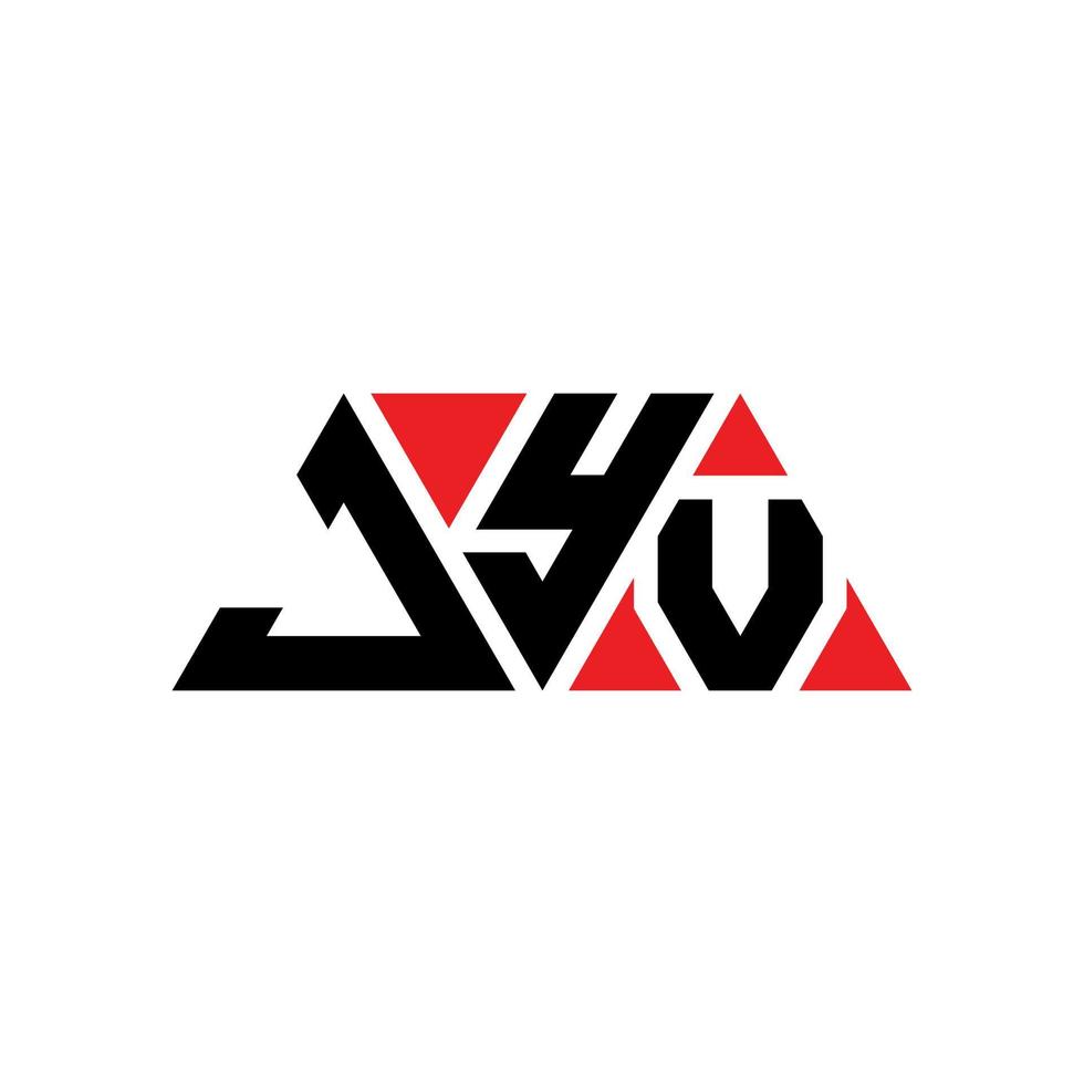 design de logotipo de letra triângulo jyv com forma de triângulo. monograma de design de logotipo de triângulo jyv. modelo de logotipo de vetor jyv triângulo com cor vermelha. logotipo triangular jyv logotipo simples, elegante e luxuoso. jyv