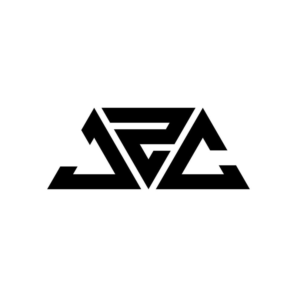 design de logotipo de letra de triângulo jzc com forma de triângulo. monograma de design de logotipo de triângulo jzc. modelo de logotipo de vetor de triângulo jzc com cor vermelha. jzc logotipo triangular logotipo simples, elegante e luxuoso. jzc