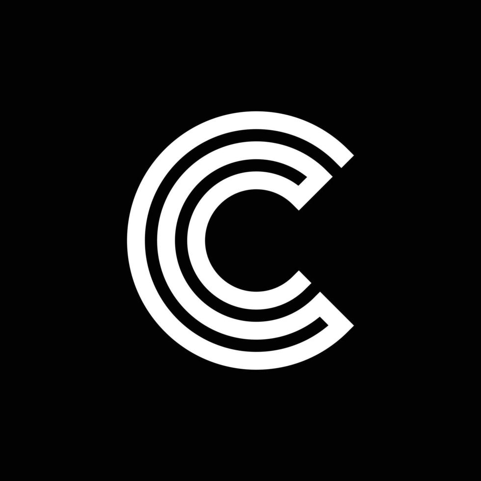 design de logotipo moderno monograma letra c vetor