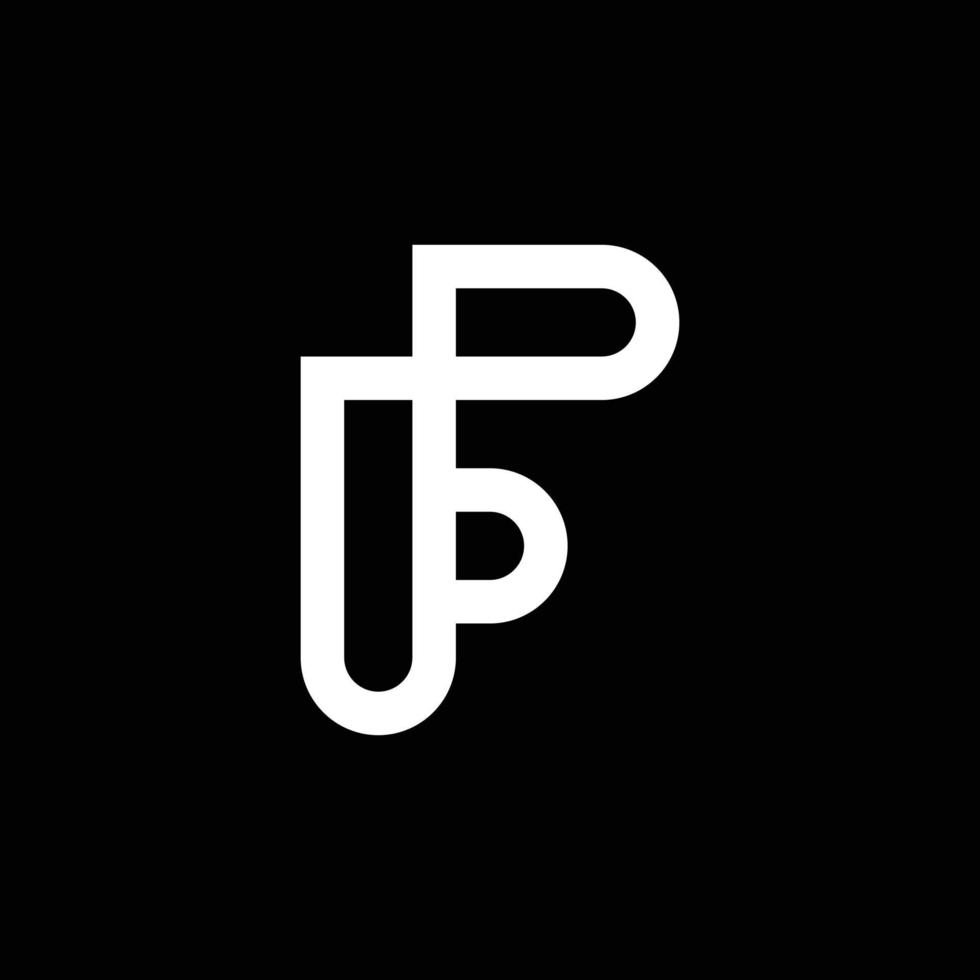 design de logotipo moderno monograma letra f vetor
