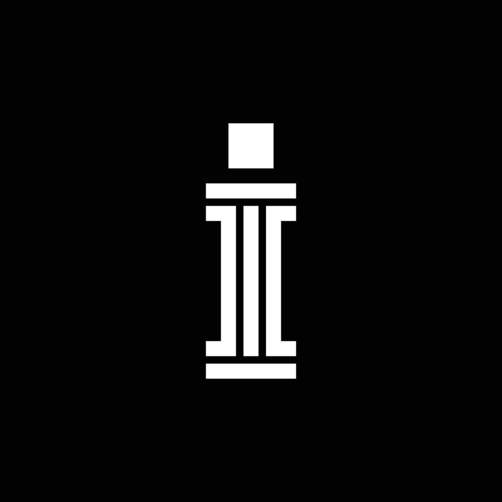 design de logotipo moderno monograma letra i vetor