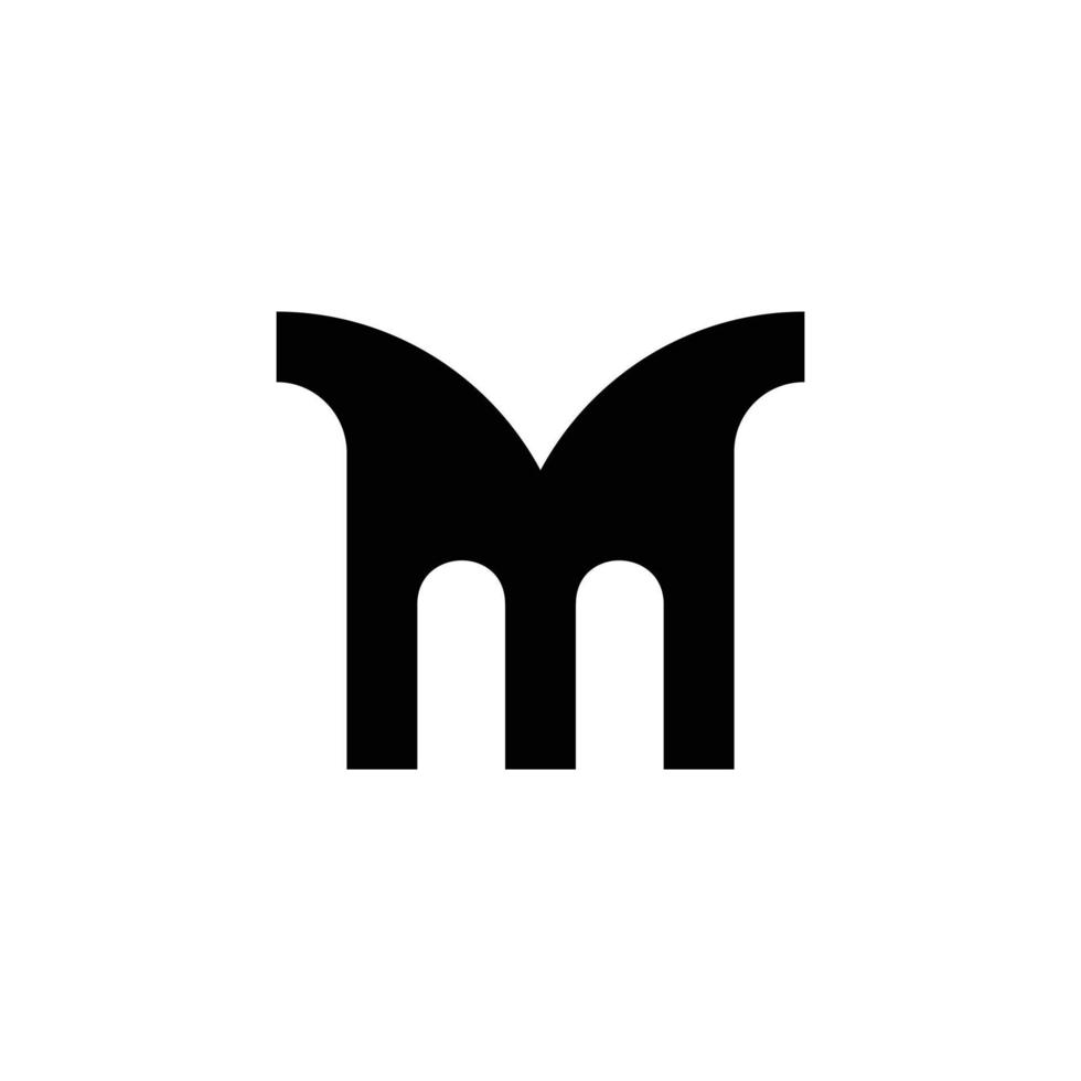 design de logotipo moderno monograma letra m vetor