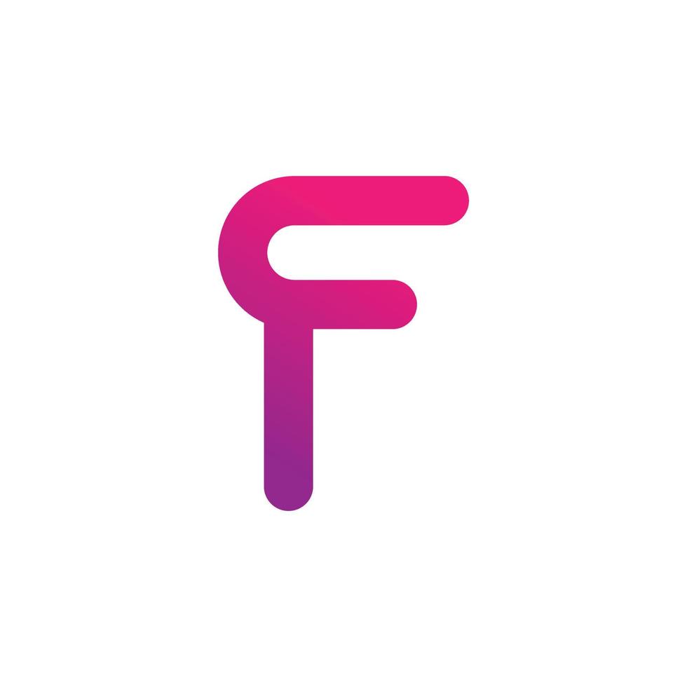 letra f design de logotipo moderno vetor