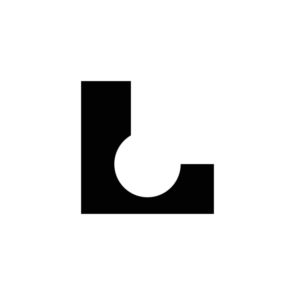 design de logotipo moderno monograma letra l vetor