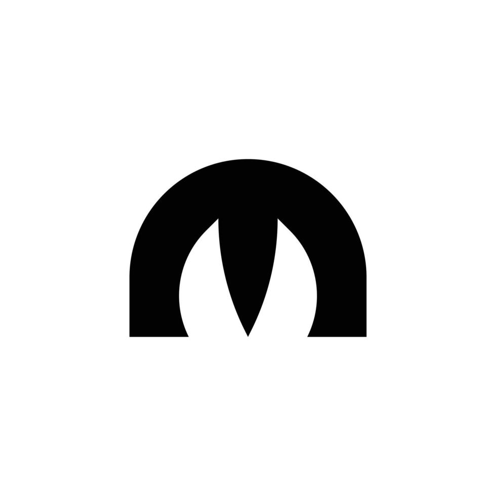 design de logotipo moderno monograma letra m vetor