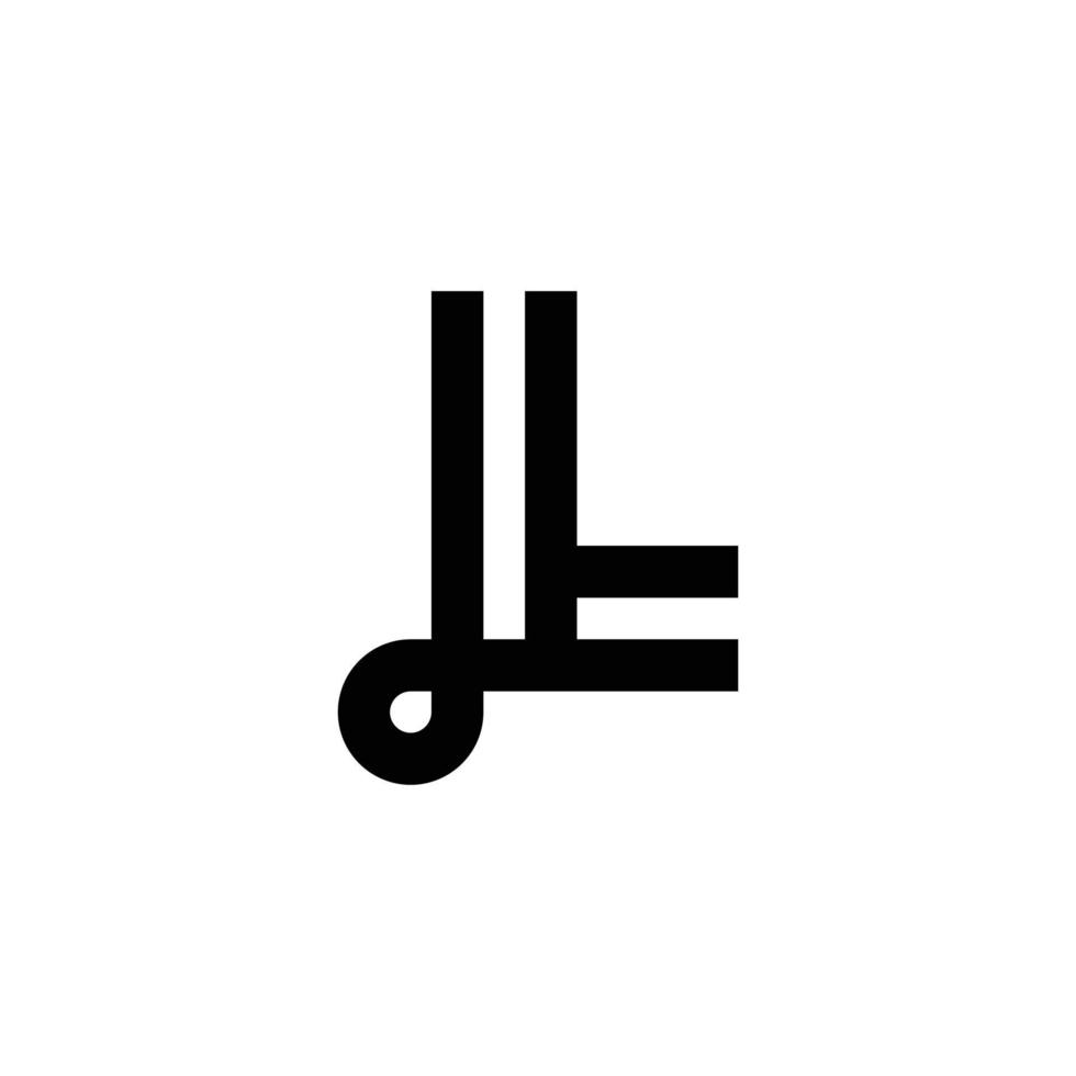 design de logotipo moderno monograma letra l vetor