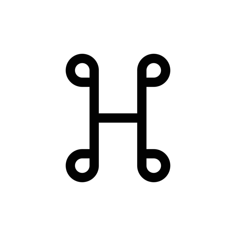design de logotipo moderno monograma letra h vetor