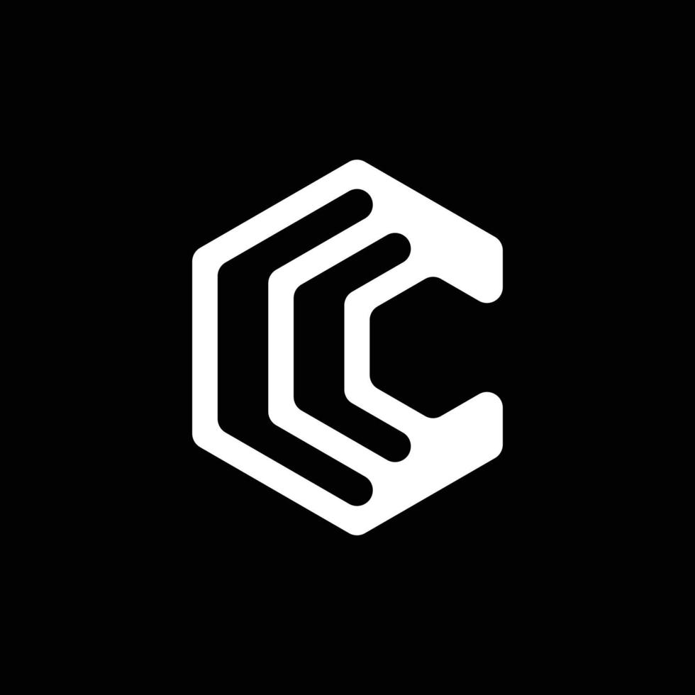design de logotipo moderno monograma letra c vetor