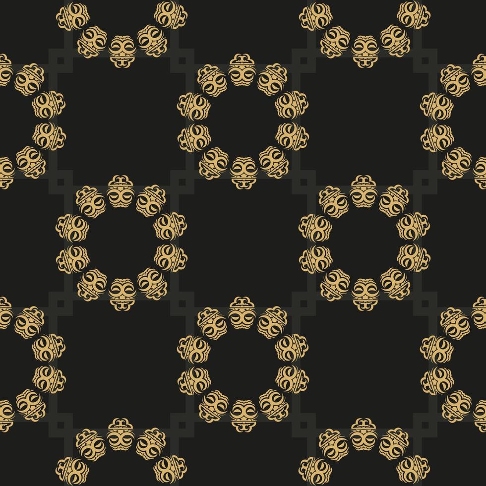 de fundo vector sem costura abstrato preto e amarelo chinês. papel de parede em um modelo de estilo vintage. ornamento gráfico para papel de parede, tecido, embalagem, embrulho. estilo simples, ilustração vetorial.