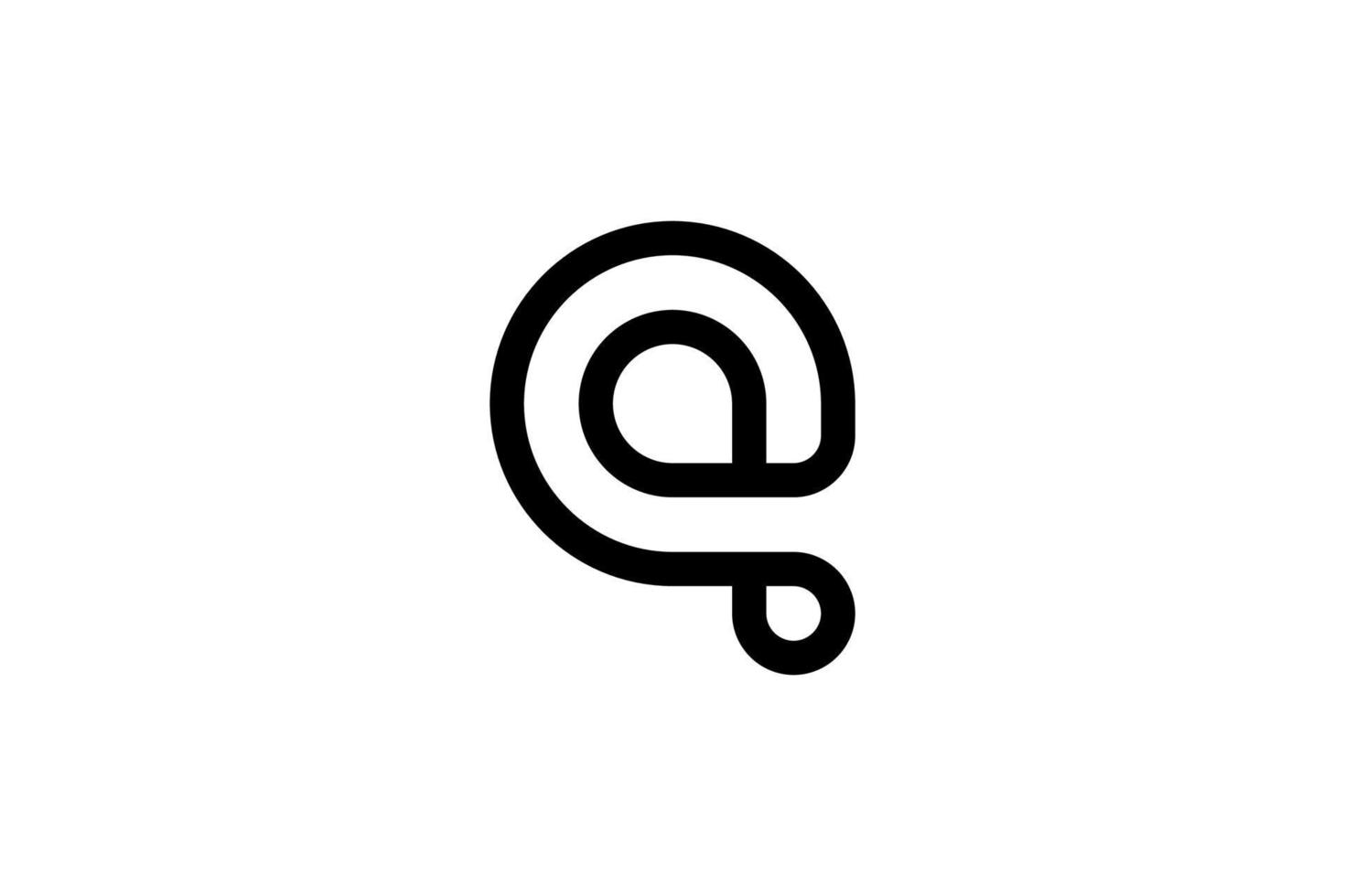 logotipo de contorno de letra preta q vetor