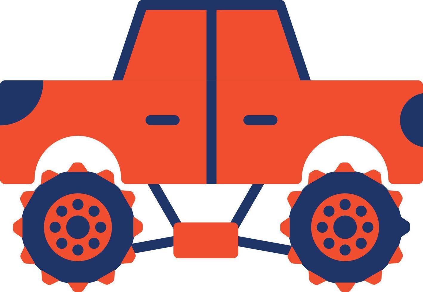 ícone de cor de caminhão monstro vetor