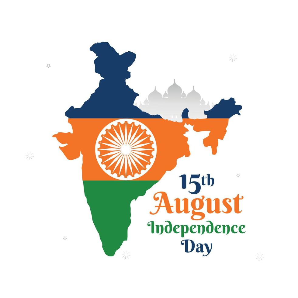 comemorando a ilustração do dia da independência da índia vetor
