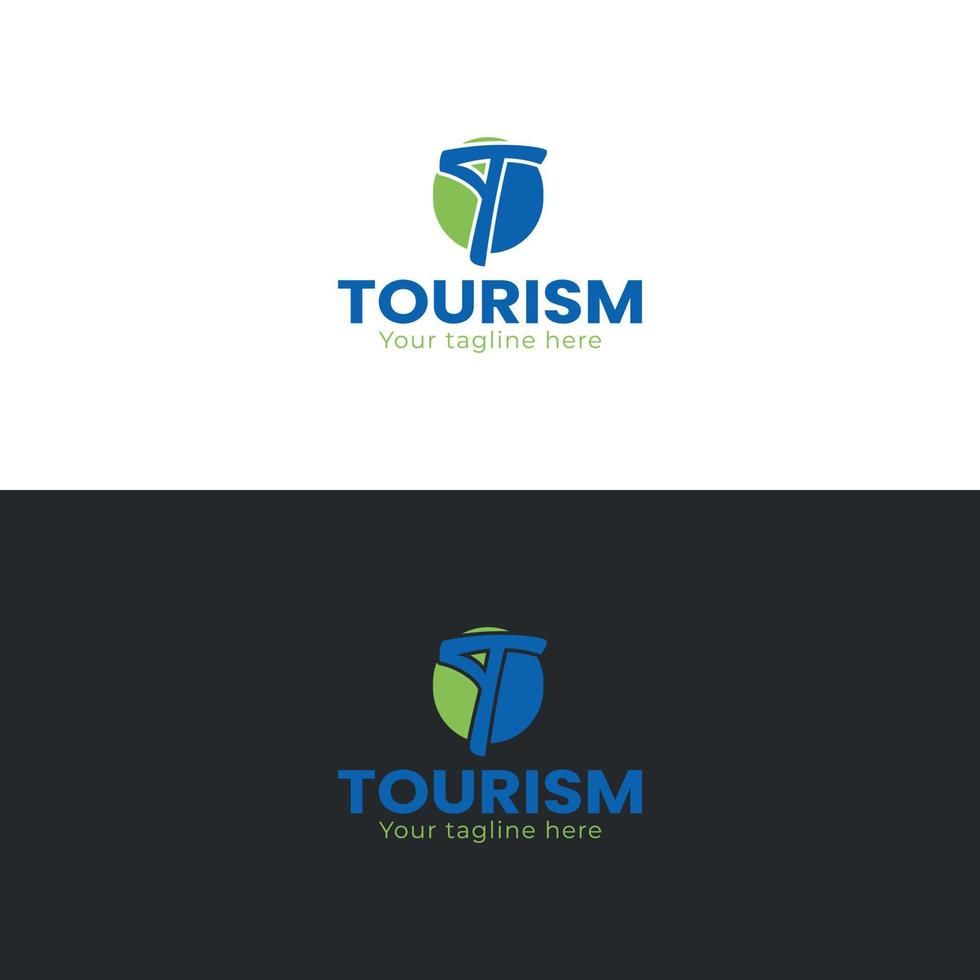 ilustração vetorial de design de logotipo de turismo vetor