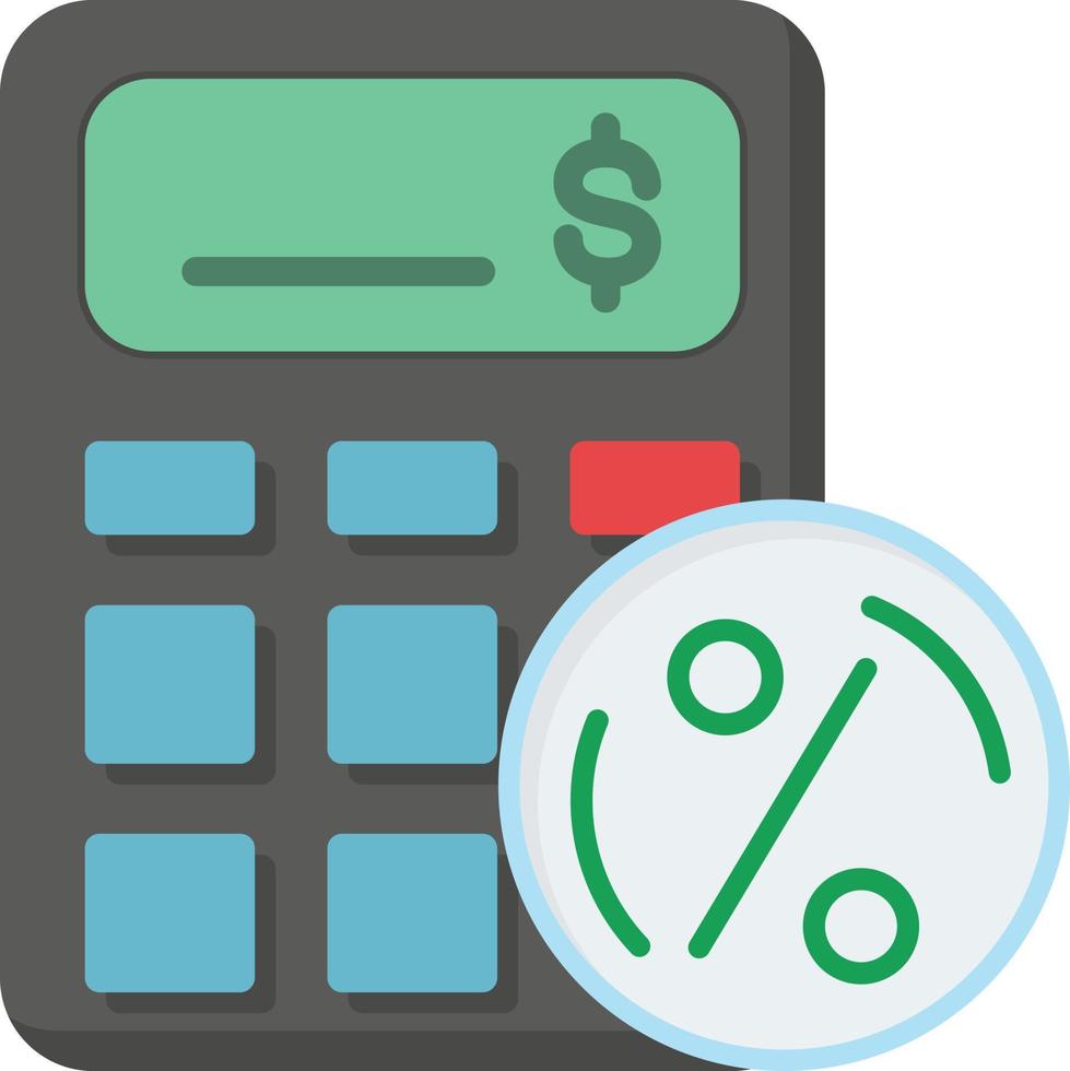 ícone plano de calculadora vetor