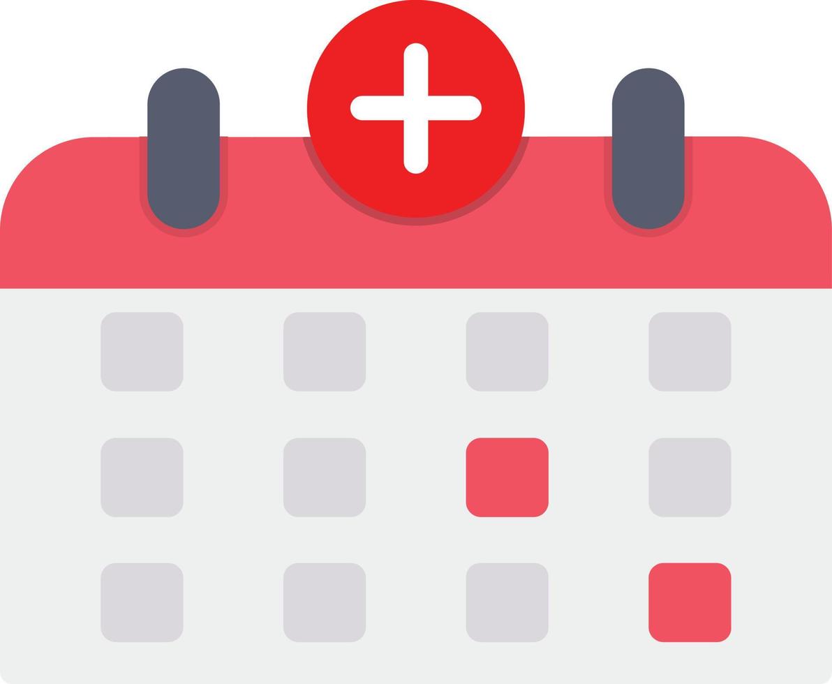 ícone plano de calendário médico vetor