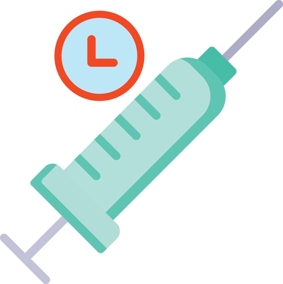 ícone plano de seringa vetor